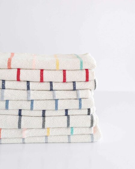Large Country Towel With Stripes Throughout