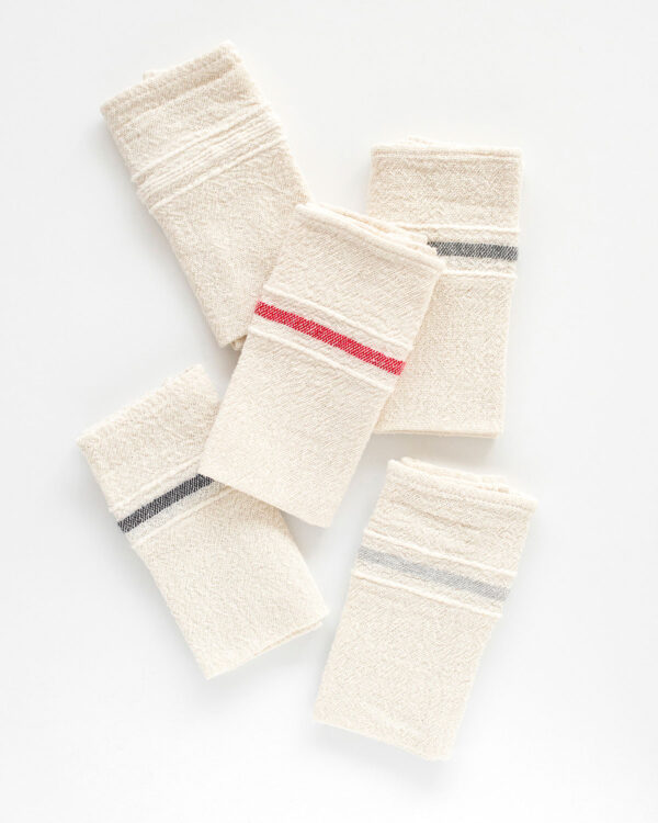 Country Napkin With Variegated Stripes, Natural, view 3