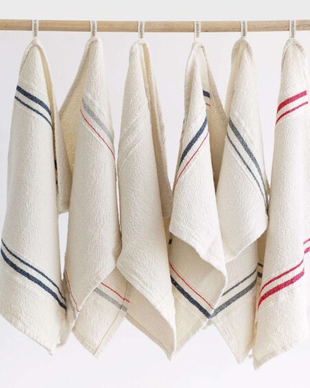 Small Country Towel With Variegated Stripes