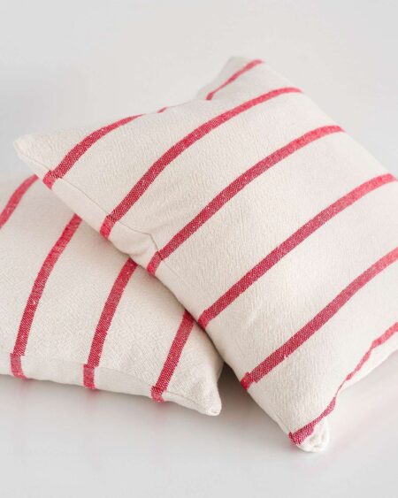 Country Cushion Cover With Stripes Throughout