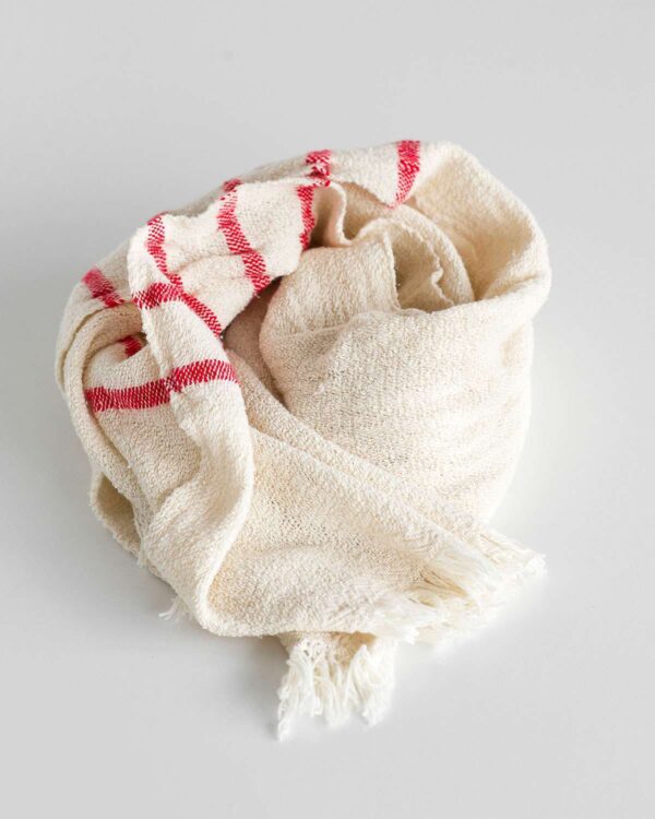 Country Scarf With Stripes On Ends, Red
