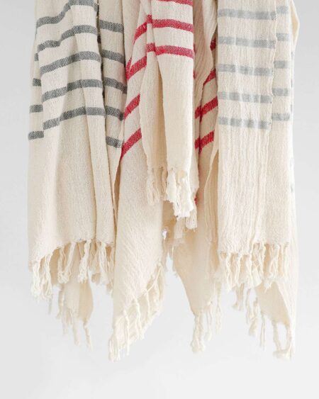 Country Shawl With Stripes Throughout