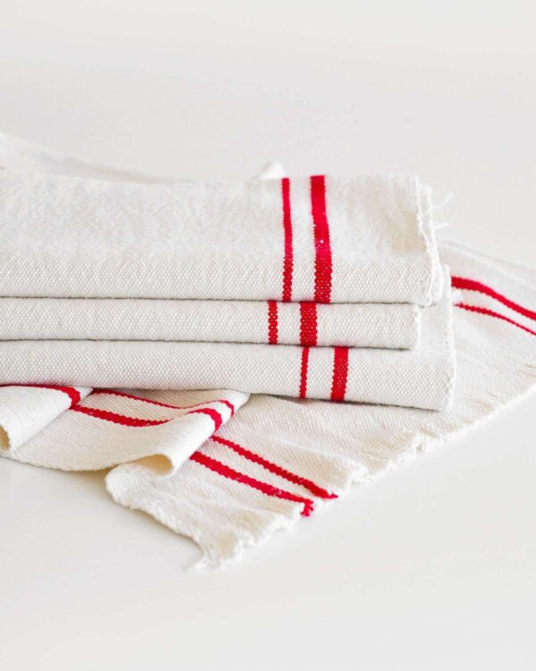 Country Table Runner With Stripes, Red, 1.2