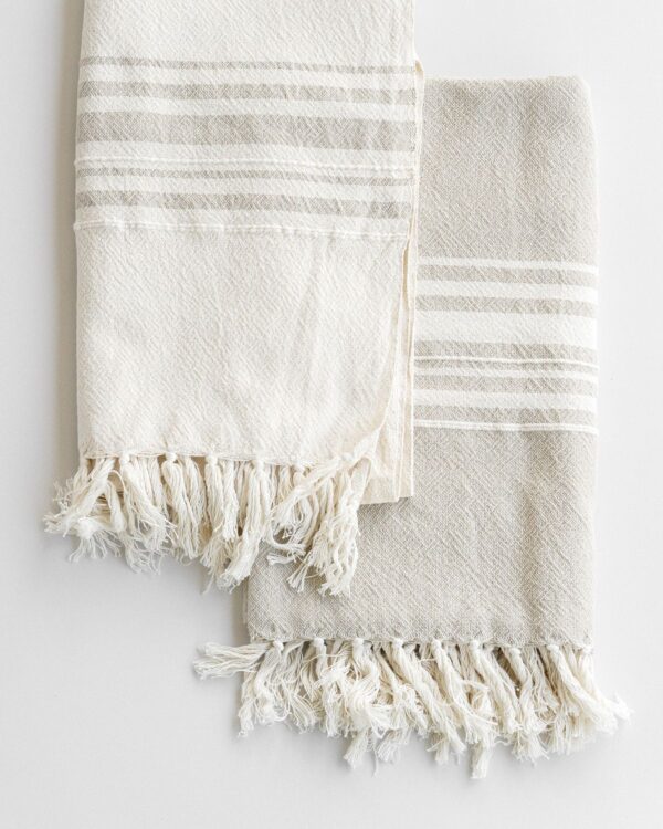 Large Contemporary Towel Inverse Sets, Stone Inverse Set