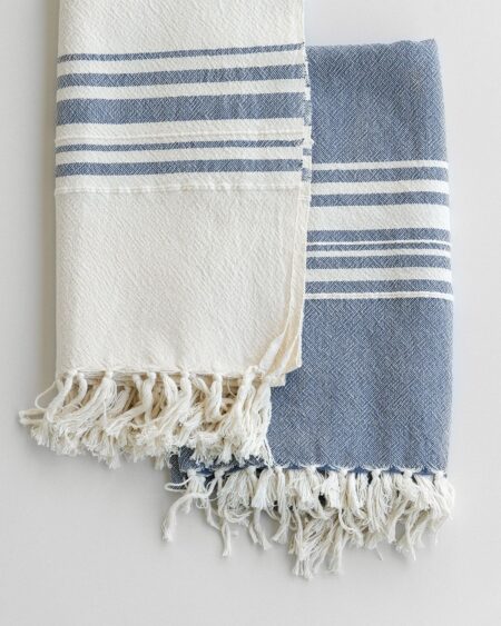 Large Contemporary Towel Inverse Set (Indigo)
