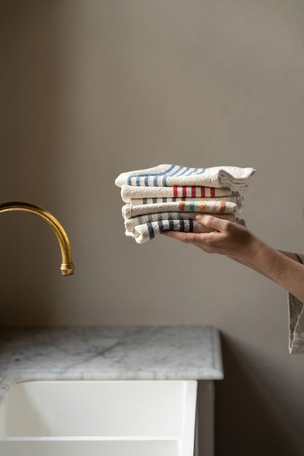 Medium Country Towel With Stripes On Ends, view 4