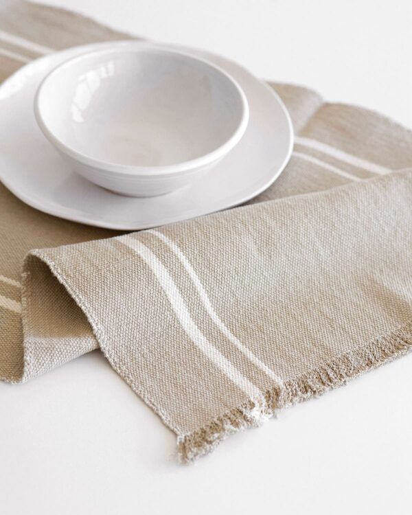 Placemat & Runner Sets, Stone, 4 Seater