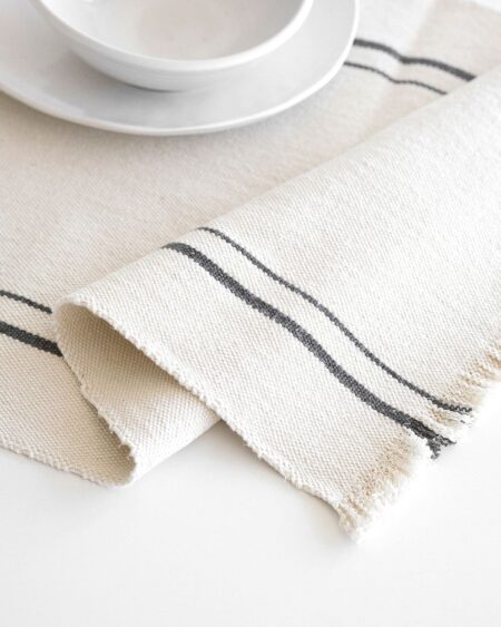 Country Table Runner & Placemat Special 4-Seater (Charcoal)